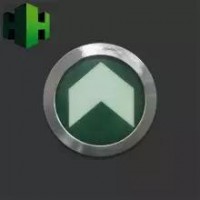 自发光玻璃指示牌，蓄光型圆钢化玻璃地帖，带圈钢化玻璃地贴